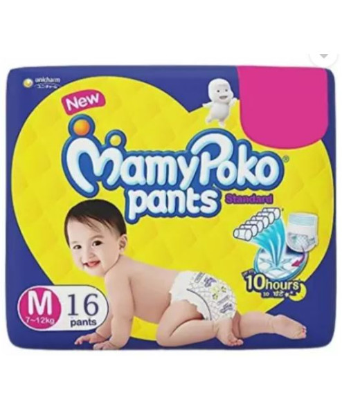 MamyPoko Pants Standard, Size Medium  16 Pieces 